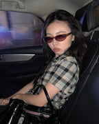 Thea Slim Oval Sunglasses