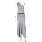 Giulia One-Shoulder Skirt Set