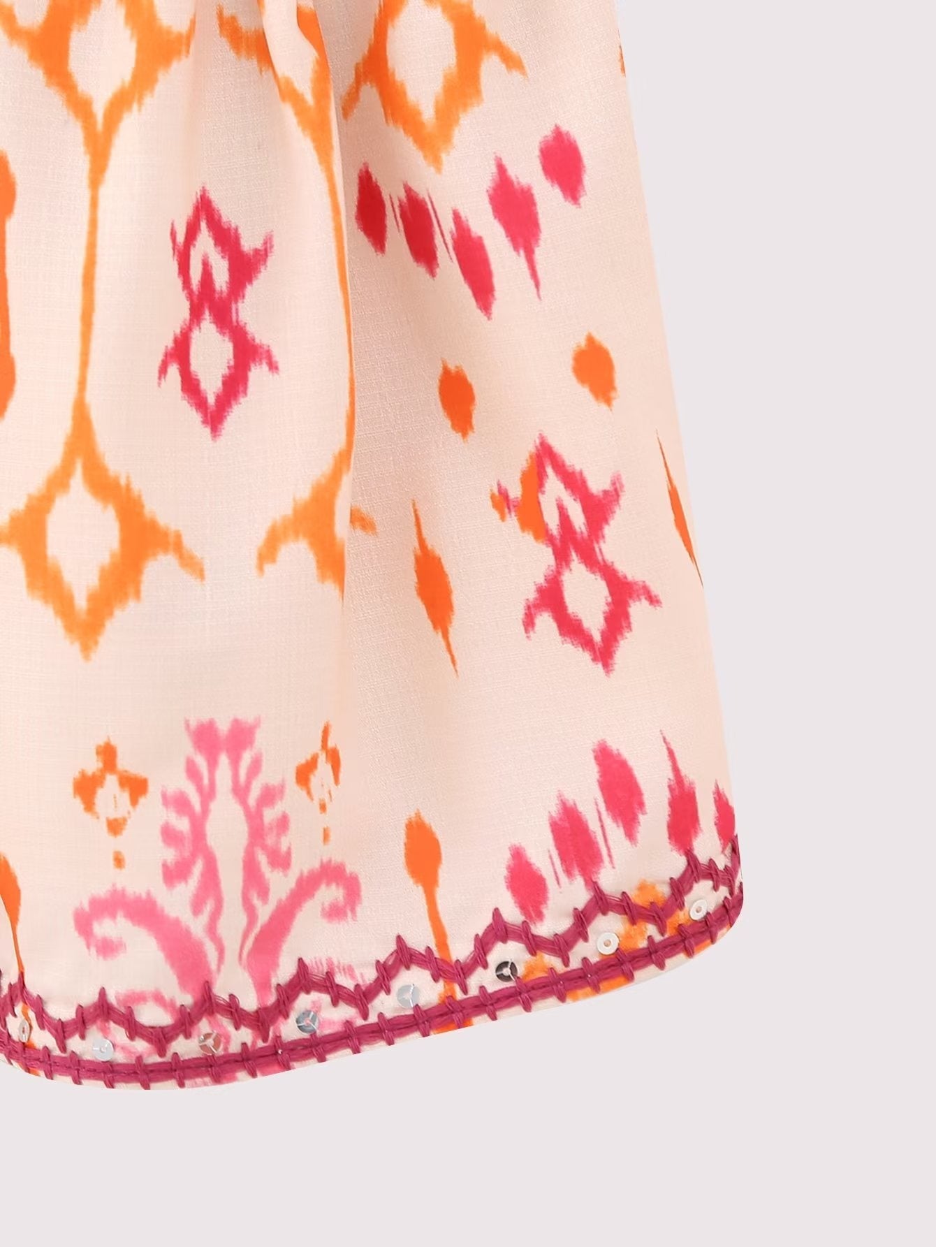 Nymira Boho Print Ruffle Cami Top