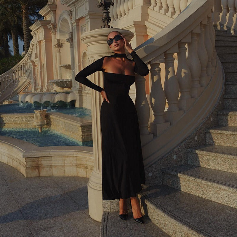 Cerelia Off-Shoulder Sleeve Maxi Dress