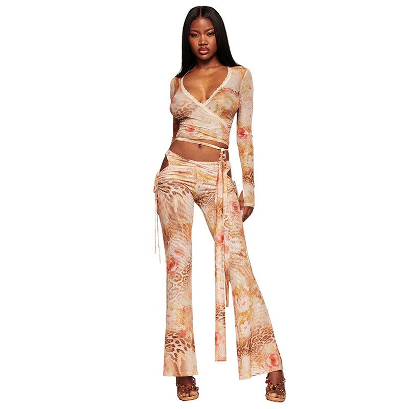 Amara Floral Mesh Flare Set
