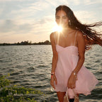 Flowy Ruched Bust Mini Dress