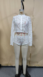 Anouk Lace Crochet Shorts Set