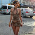 Leopard Mini Skirt Set
