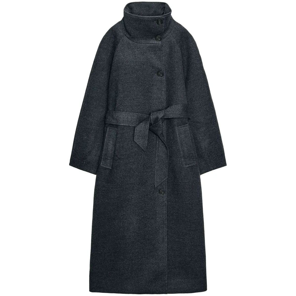Evelyn Belted Wool-Blend Coat