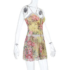 Anya Wildflower Mesh Mini Dress
