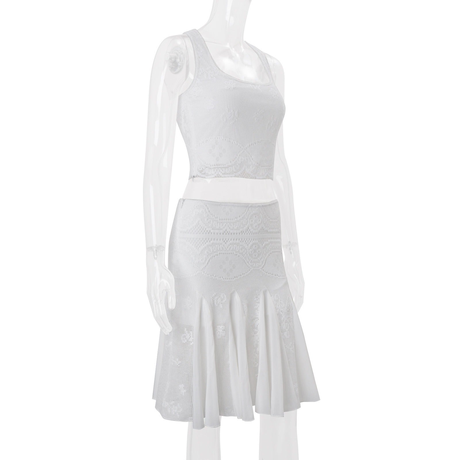 Crochet Tank & Midi Skirt Set