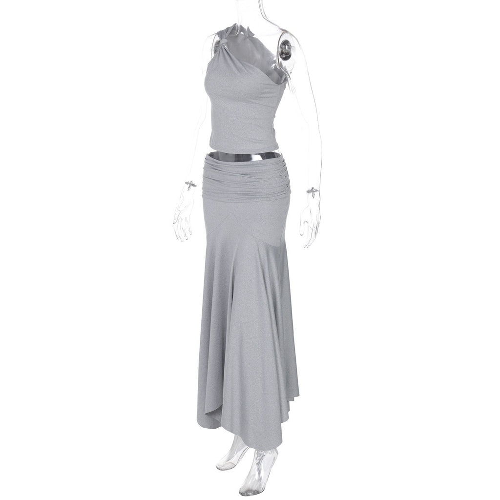 Giulia One-Shoulder Skirt Set