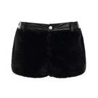 Cassia Faux Fur Cropped Jacket & Shorts