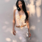 Yeva Lace Corset Top & Midi Skirt Set