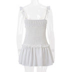 Smocked Ruffle Mini Dress