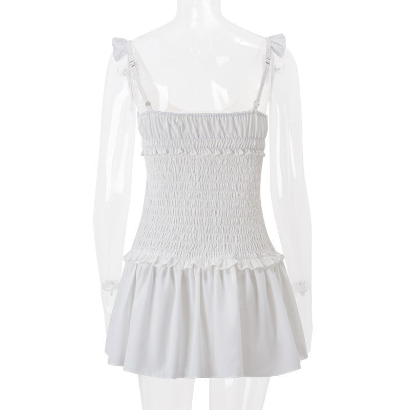 Smocked Ruffle Mini Dress
