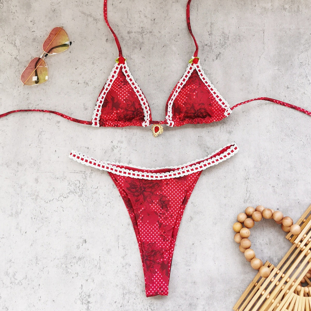 Dalia Crochet Trim Bikini Set