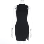 Hestia Mock Neck Mini Dress