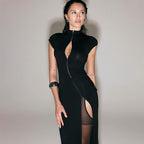 Blair Zip-Front Cutout Maxi Dress
