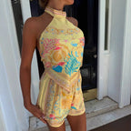 Ilya Seashell Scarf Top & Shorts Set