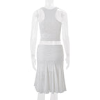 Crochet Tank & Midi Skirt Set