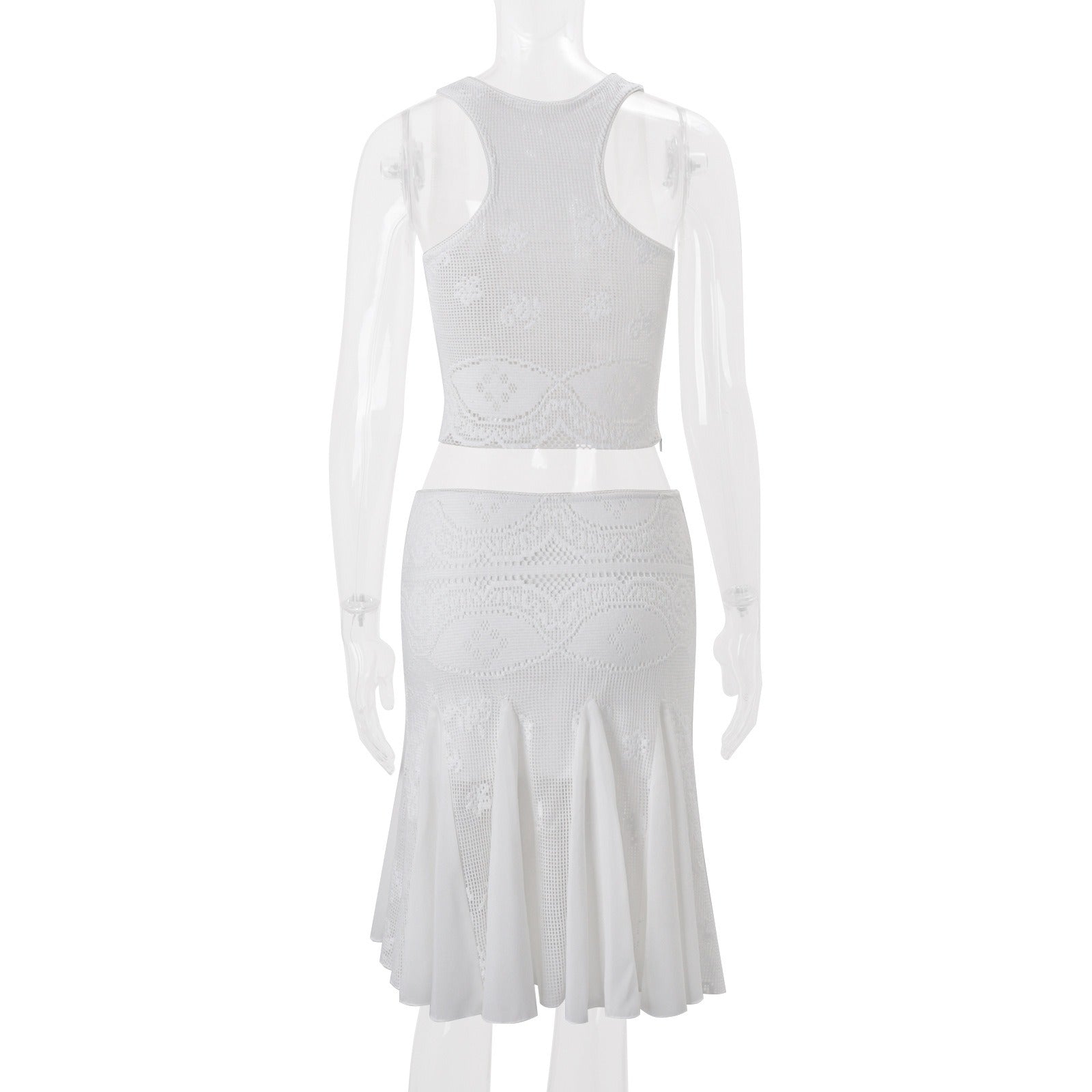 Crochet Tank & Midi Skirt Set
