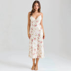 Sarya Lace Cup Floral Midi Dress