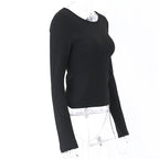 Open-Back Long Sleeve Top
