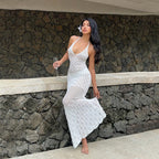 Sabine Crochet Halter Maxi Dress