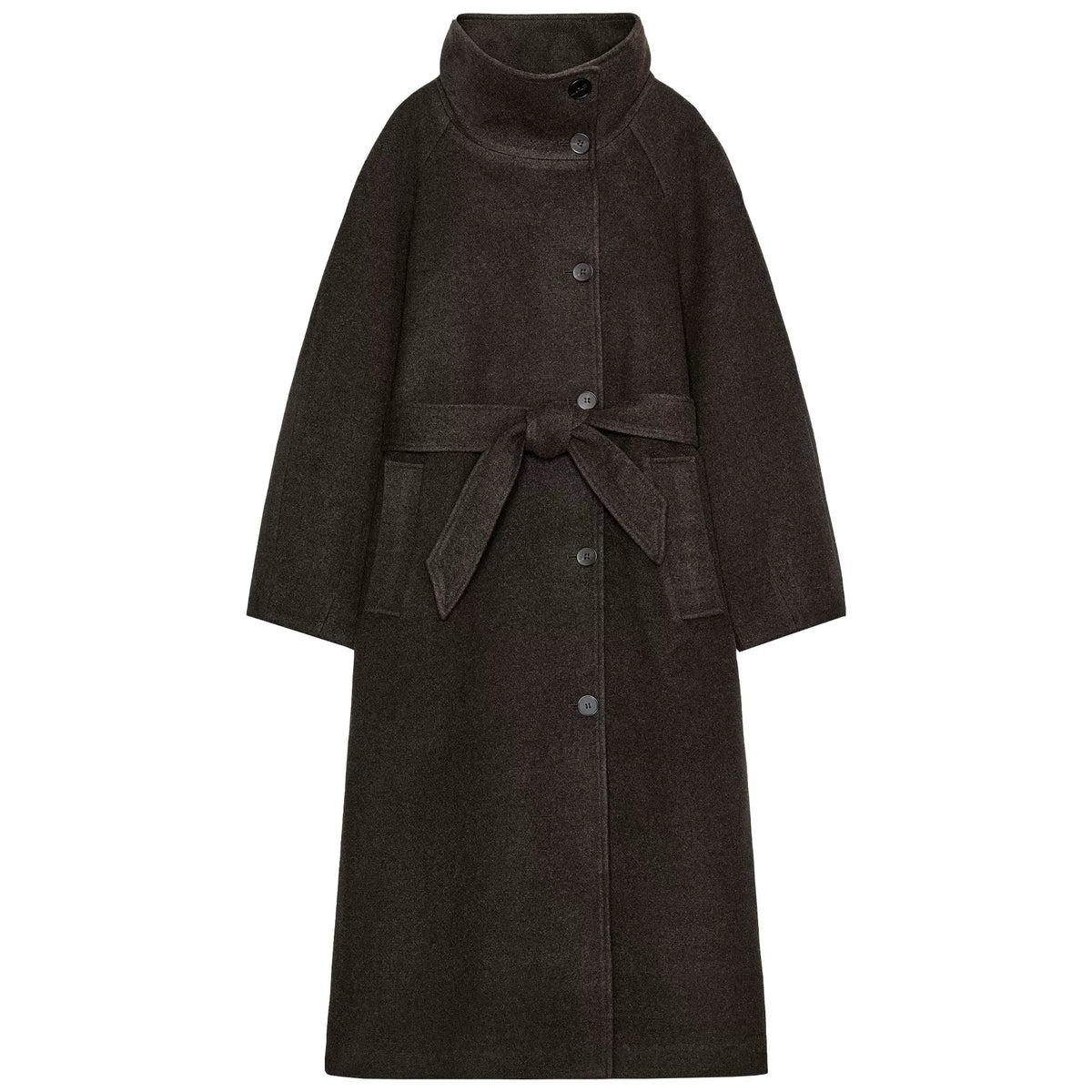Evelyn Belted Wool-Blend Coat
