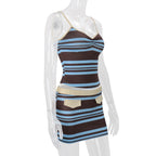 Bianca Retro Stripe Mini Skirt Set