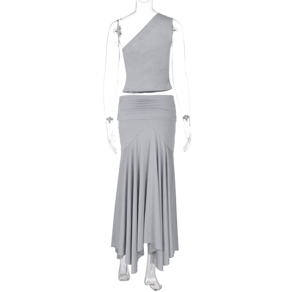 Giulia One-Shoulder Skirt Set