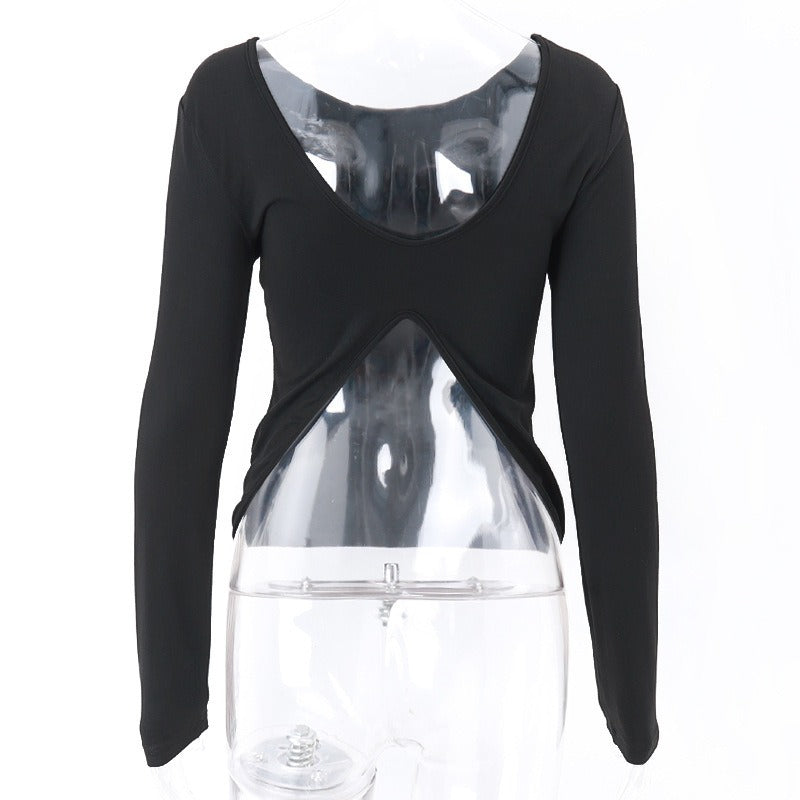 Open-Back Long Sleeve Top