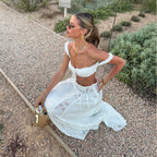 Brigitte Lace Trim Maxi Skirt Set