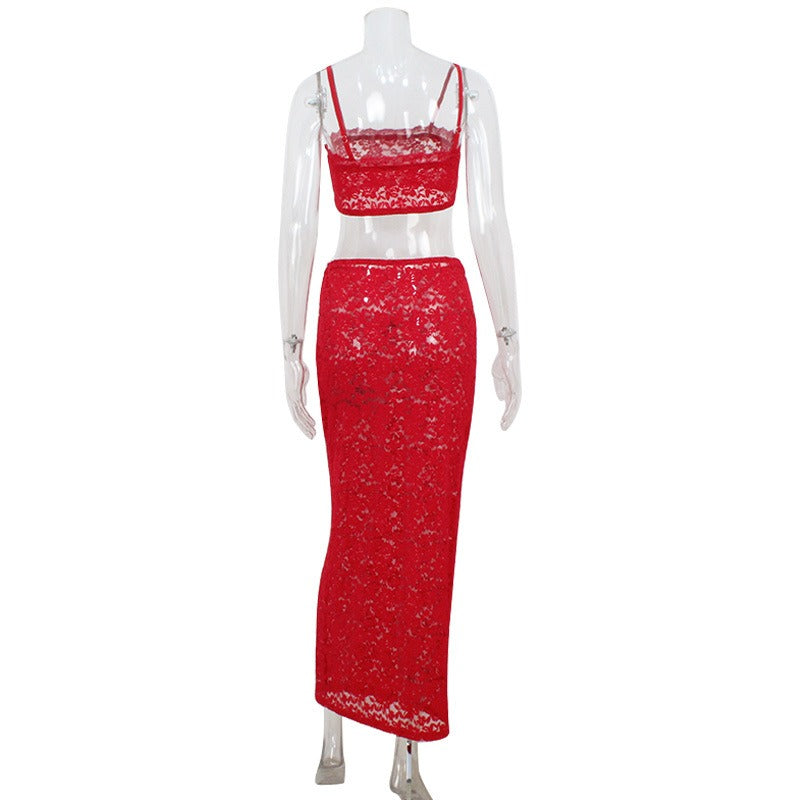 Valesia Lace Maxi Skirt Set