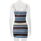 Bianca Retro Stripe Mini Skirt Set
