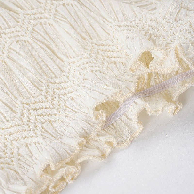 Samira Shirred Side-Tie Shorts