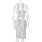 Polka Dot Mesh Cami & Midi Skirt Set (With Choker)
