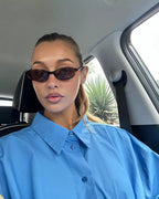 Stella Slim Oval Sunglasses