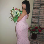 Giulia Cherry Print Mermaid Maxi Dress