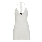 Linnea Crochet Halter Mini Dress