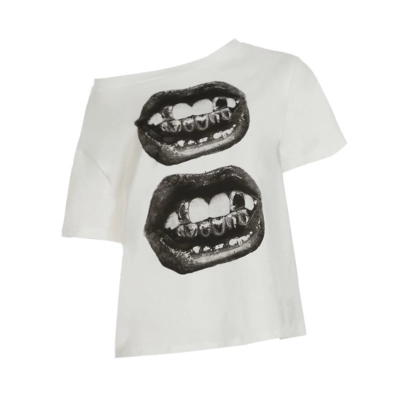 Arlette Graphic Lips Oversized T-Shirt
