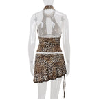 Leopard Mini Skirt Set