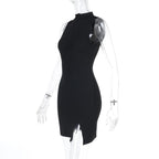 Hestia Mock Neck Mini Dress