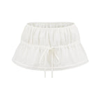 Ingrid Tie-Front Crop Top & Ruffle Shorts Set