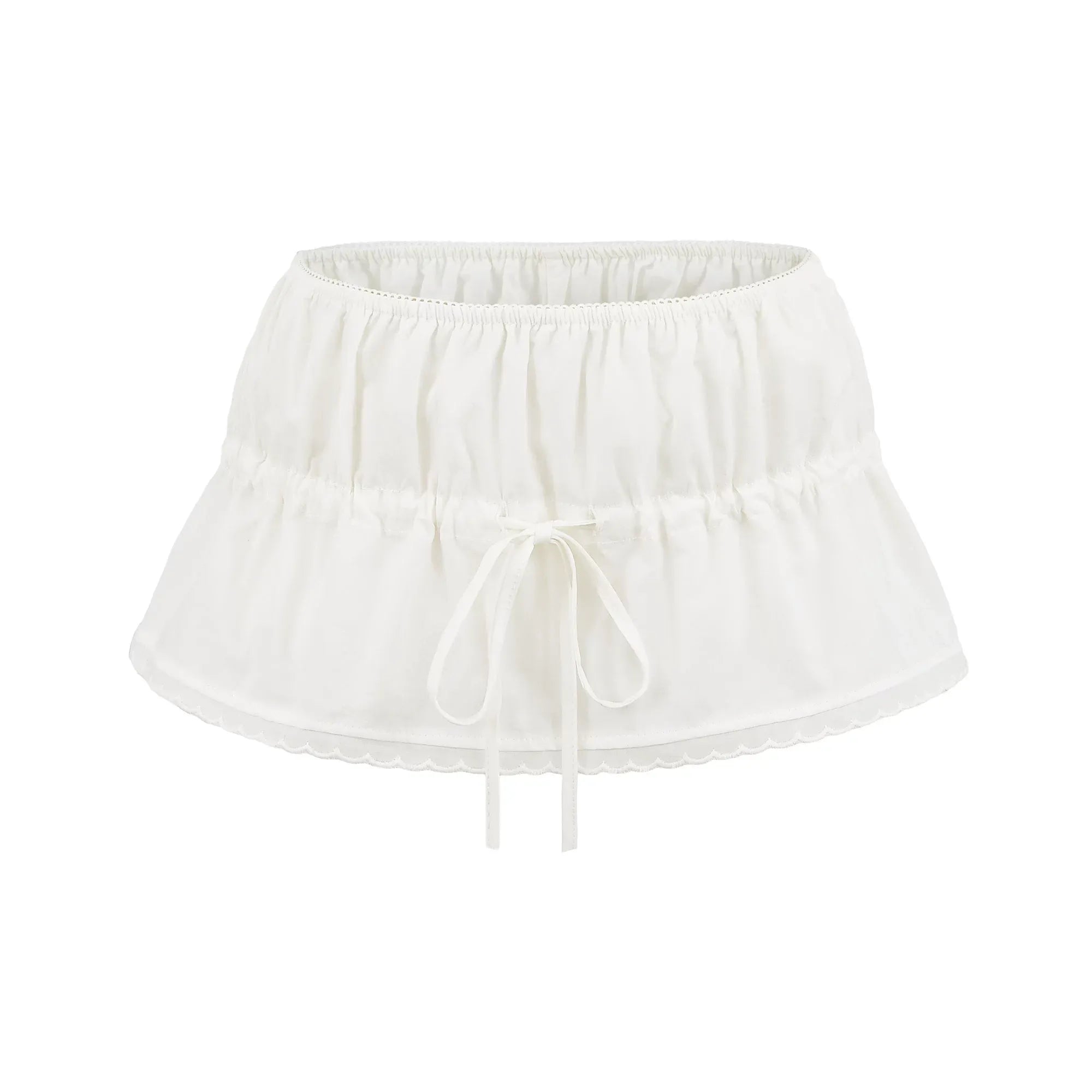 Ingrid Tie-Front Crop Top & Ruffle Shorts Set