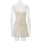 Larisa Corset Ruched Mini Dress Set