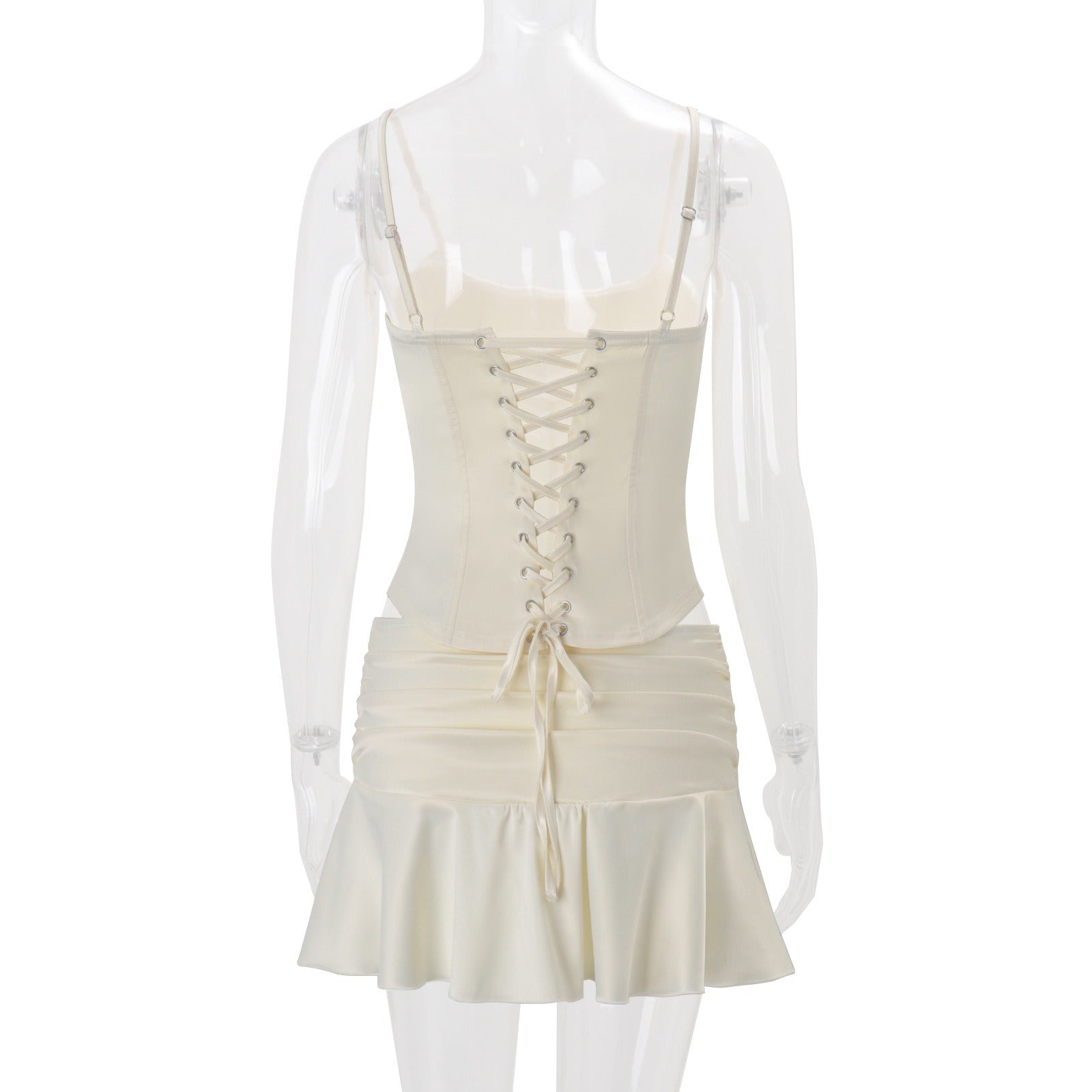 Larisa Corset Ruched Mini Dress Set