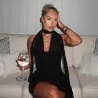 Mesh Halter Top & Mini Skirt Set