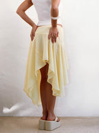 Mei Flow Asymmetric Midi Skirt