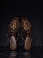 Layla Embroidered Rhinestone Toe-Loop Sandals