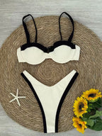 Sora Contrast Trim Bikini Set