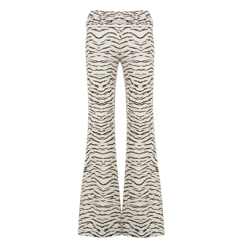 Aurelia Tiger Print Flare Pants