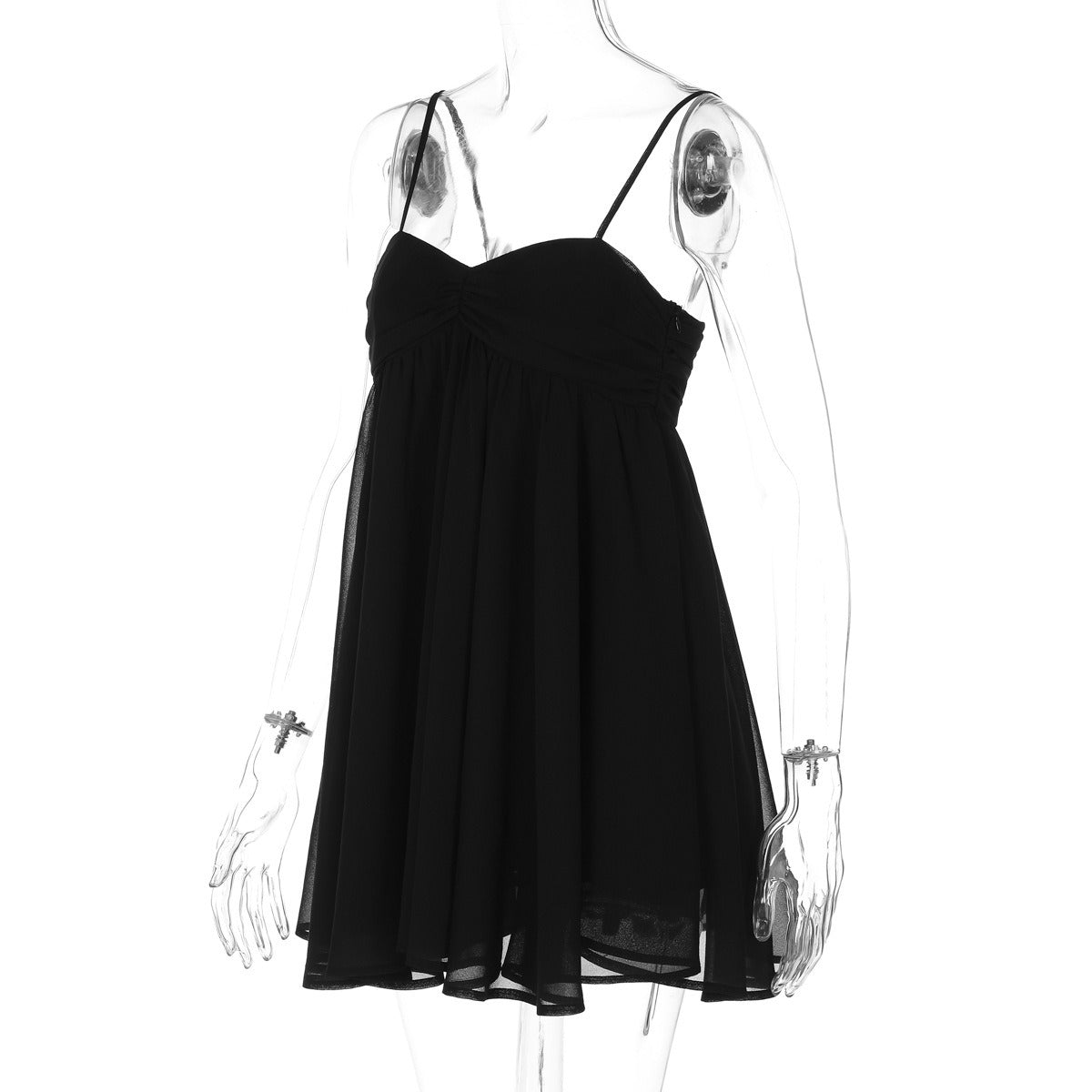 Flowy Ruched Bust Mini Dress